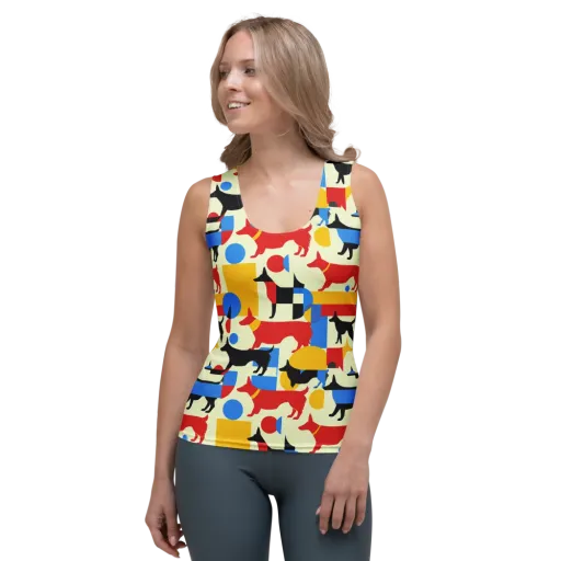Chromatic Canine on a Women's Tank Top