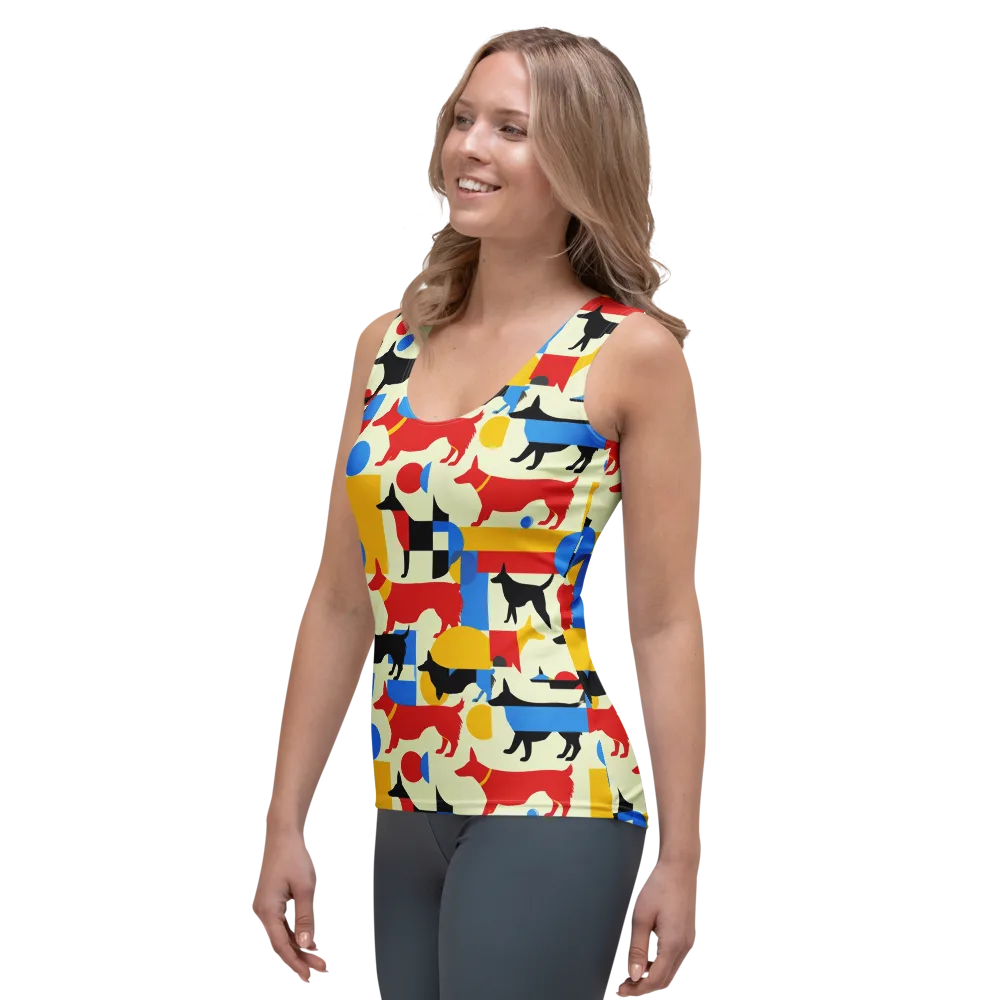 Chromatic Canine on Women's Tank Top — Left Front