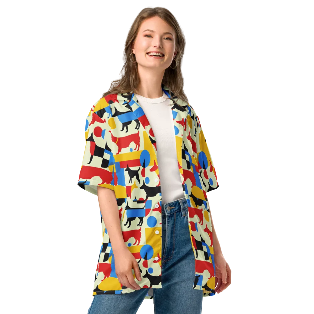 Chromatic Canine on Button Shirt — Front