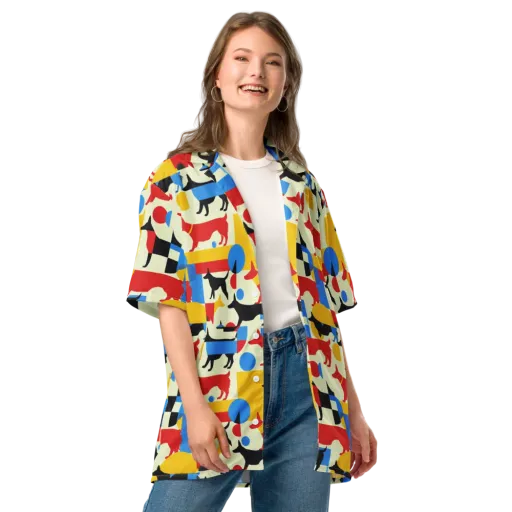 Chromatic Canine on a Button Shirt