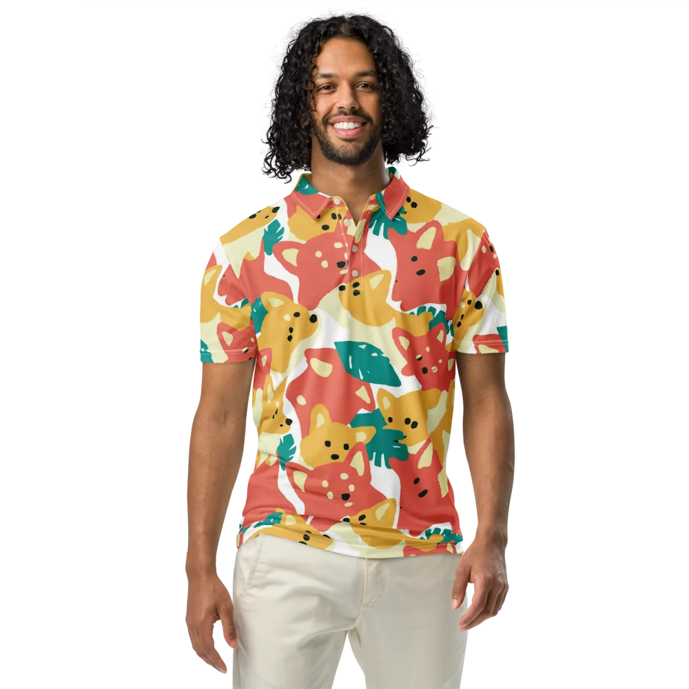 Purrfect Palette on Men's Slim Fit Polo Shirt — Front