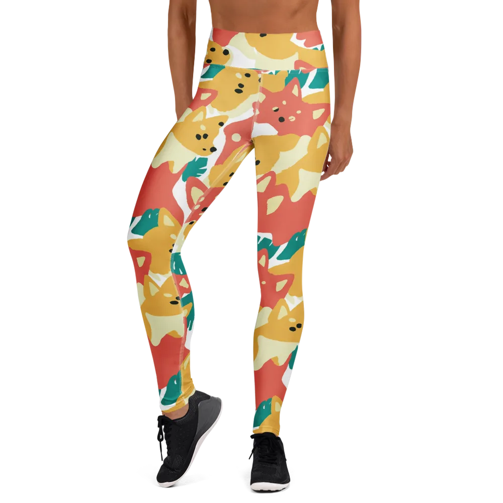 Purrfect Palette on Yoga Leggings — Front