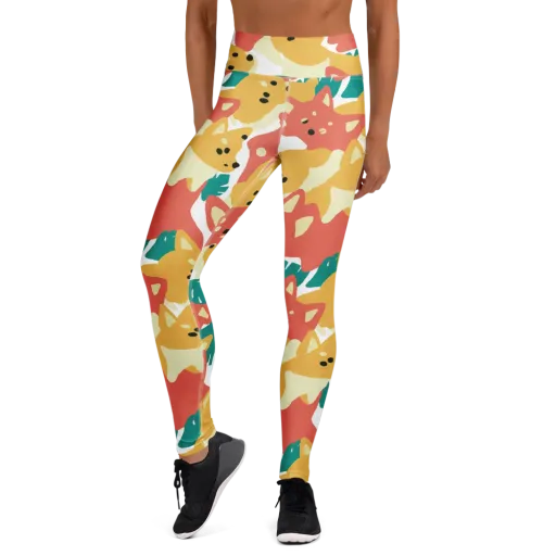 Purrfect Palette on a Yoga Leggings