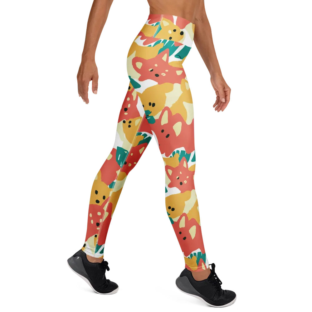 Purrfect Palette on Yoga Leggings — Right