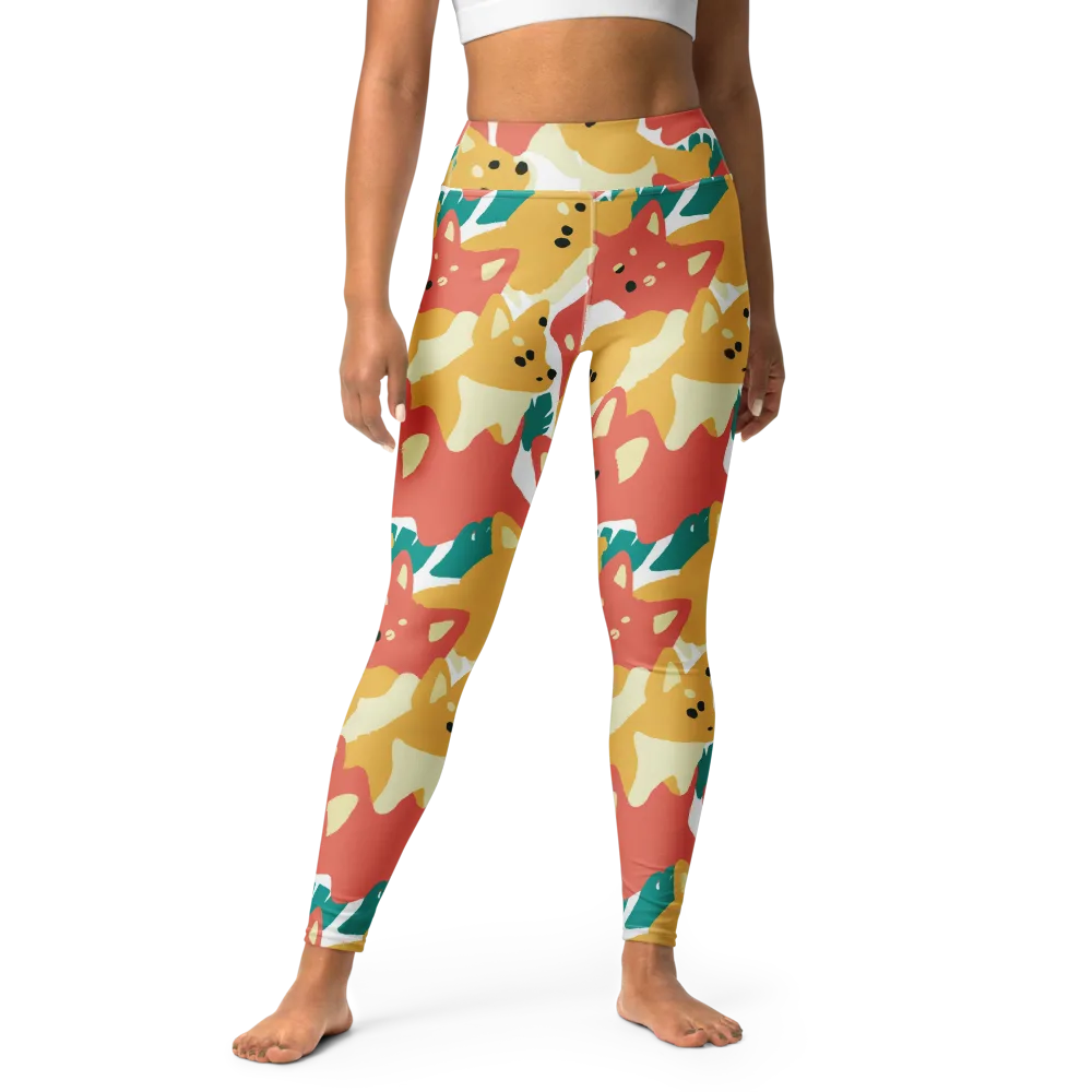 Purrfect Palette on Yoga Leggings — Front