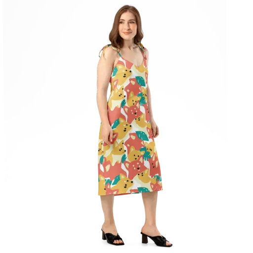 Purrfect Palette on a Slip Dress