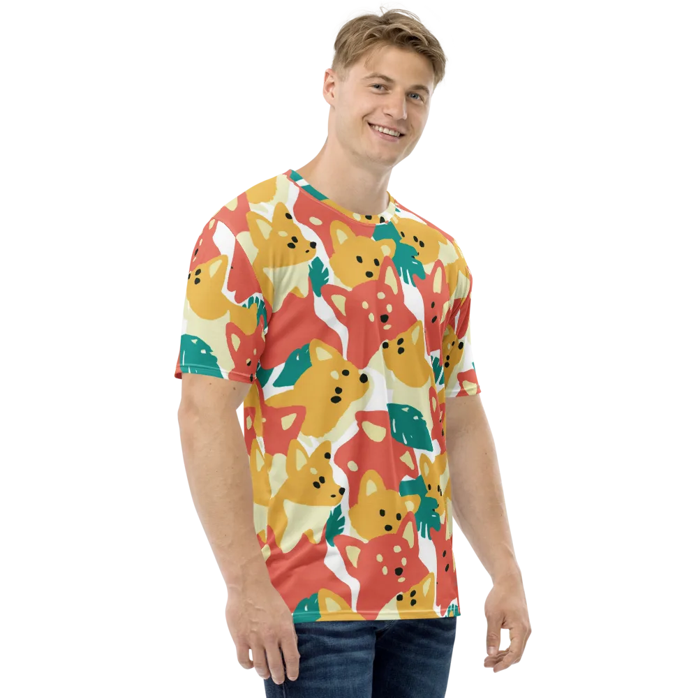 Purrfect Palette on Men's Crew Neck T-Shirt — Right