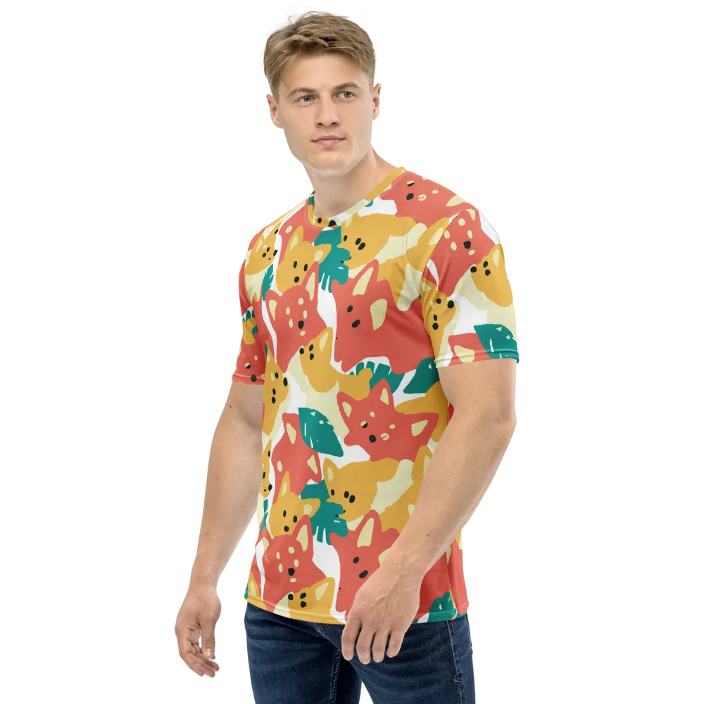 Purrfect Palette on Men's Crew Neck T-Shirt — Left