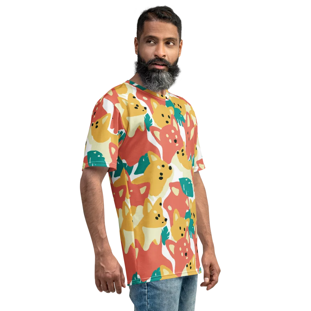 Purrfect Palette on Men's Crew Neck T-Shirt — Right