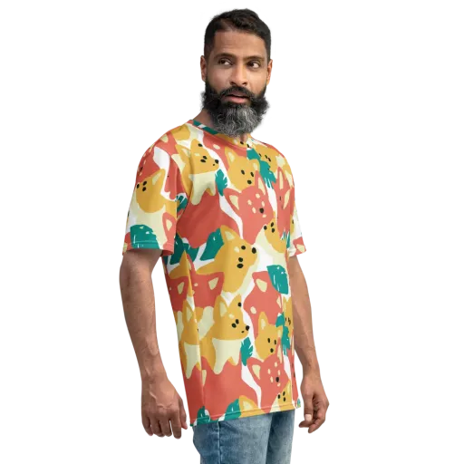 Purrfect Palette on a Men's Crew Neck T-Shirt