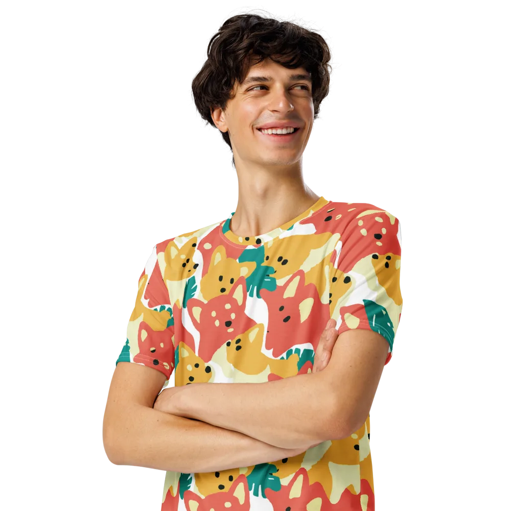 Purrfect Palette on Men's Crew Neck T-Shirt — Left Front