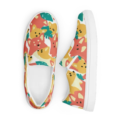 Purrfect Palette on a Men's Slip-On Canvas Shoes