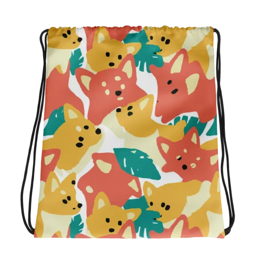 Purrfect Palette on a Drawstring Bag
