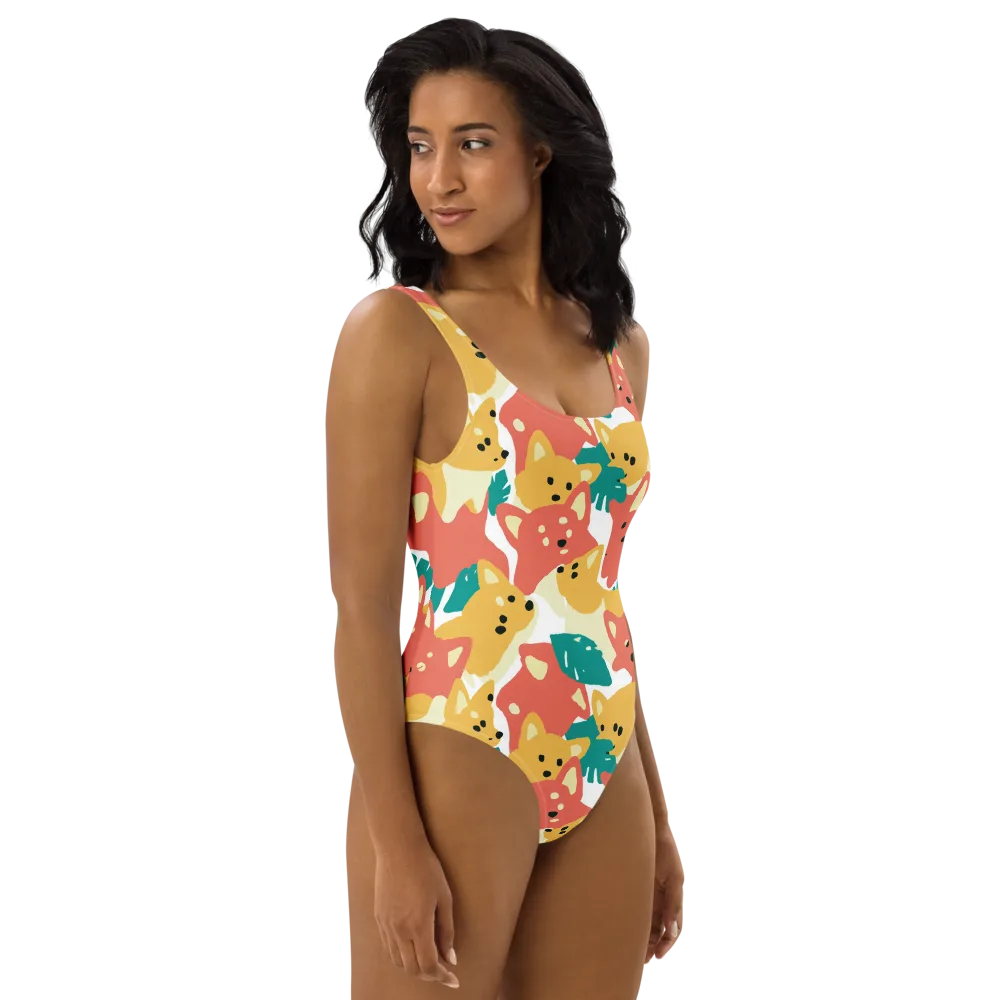 Purrfect Palette on One-Piece Swimsuit — Right