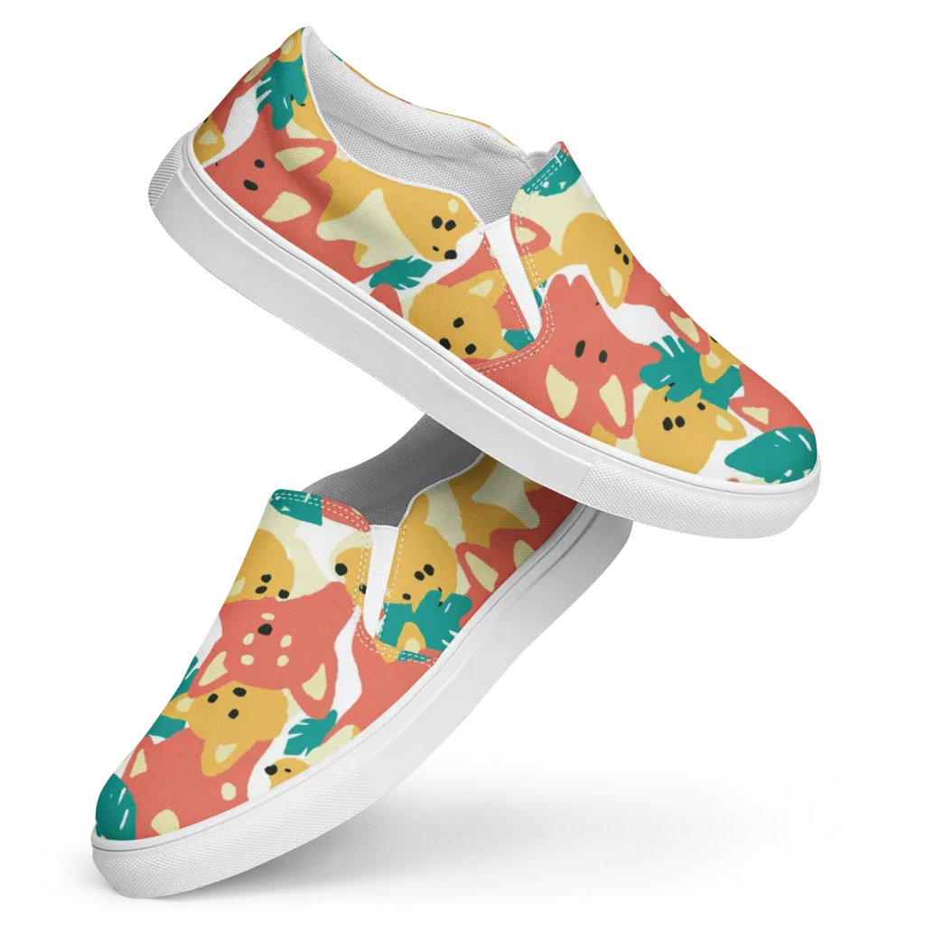 Purrfect Palette on Women's Slip-On Canvas Shoes — Front