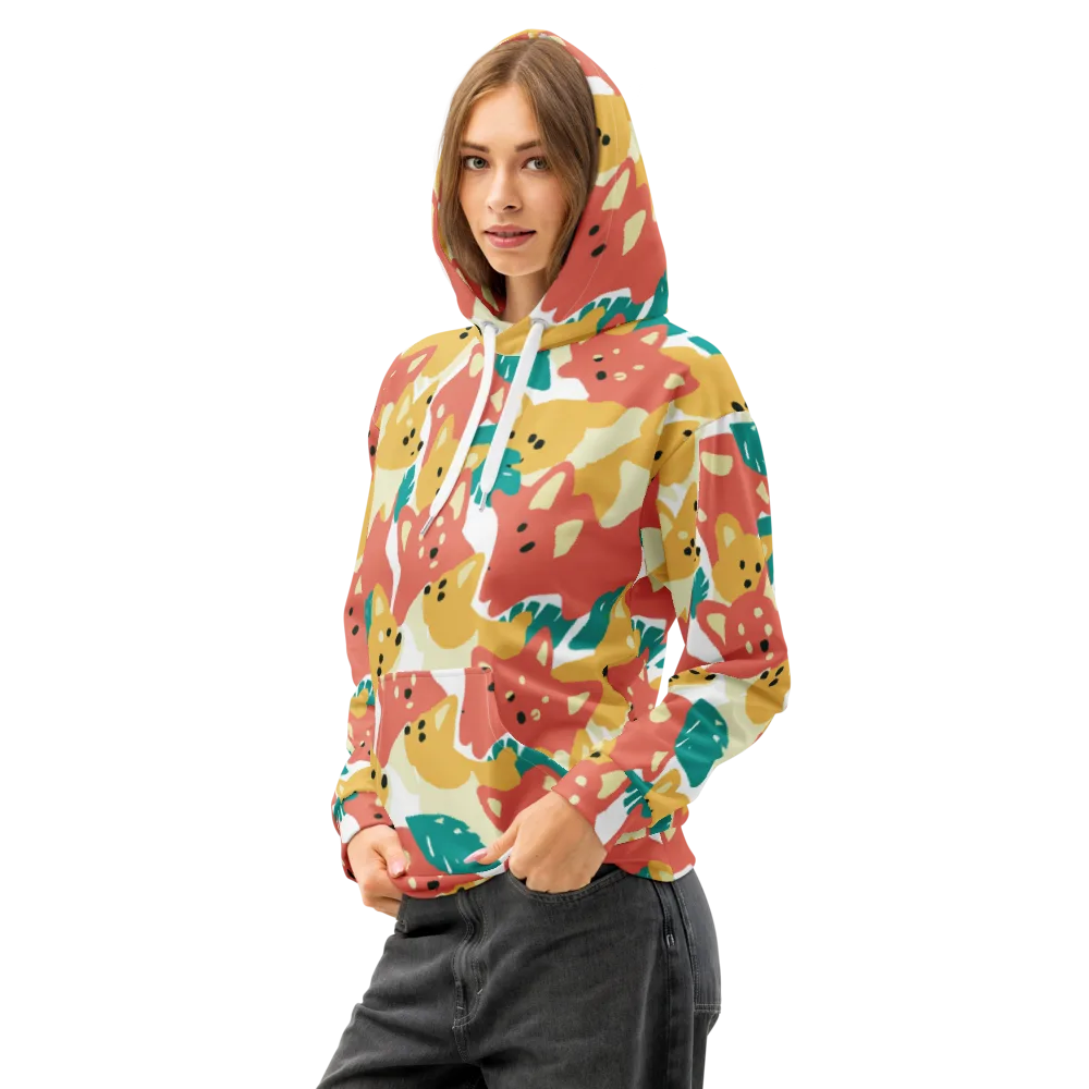 Purrfect Palette on Cotton Hoodie — Left Front