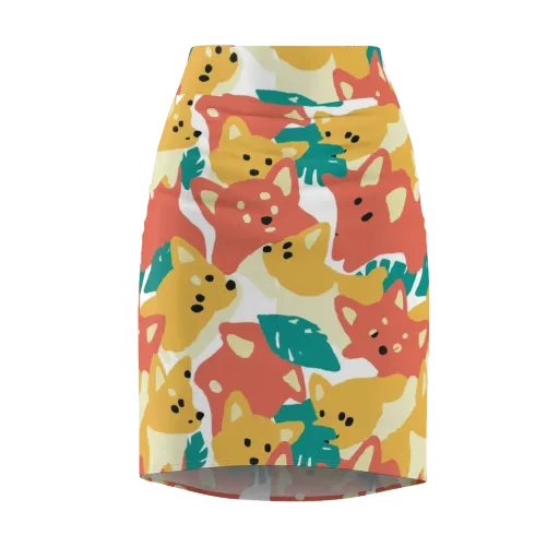 Purrfect Palette on a Pencil Skirt