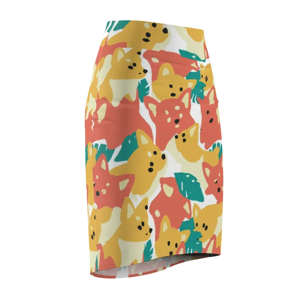 Purrfect Palette on Pencil Skirt — Front Side
