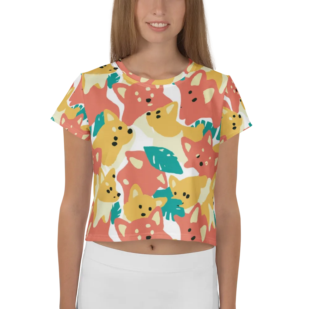 Purrfect Palette on Crop Tee — Front
