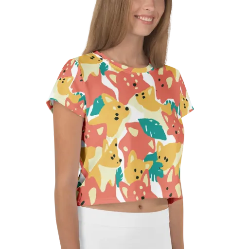 Purrfect Palette on a Crop Tee