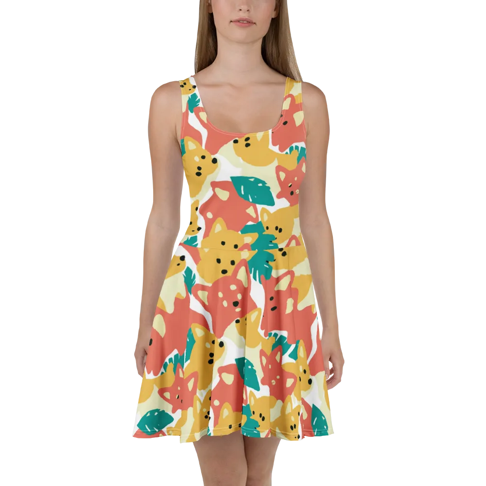 Purrfect Palette on Skater Dress — Front