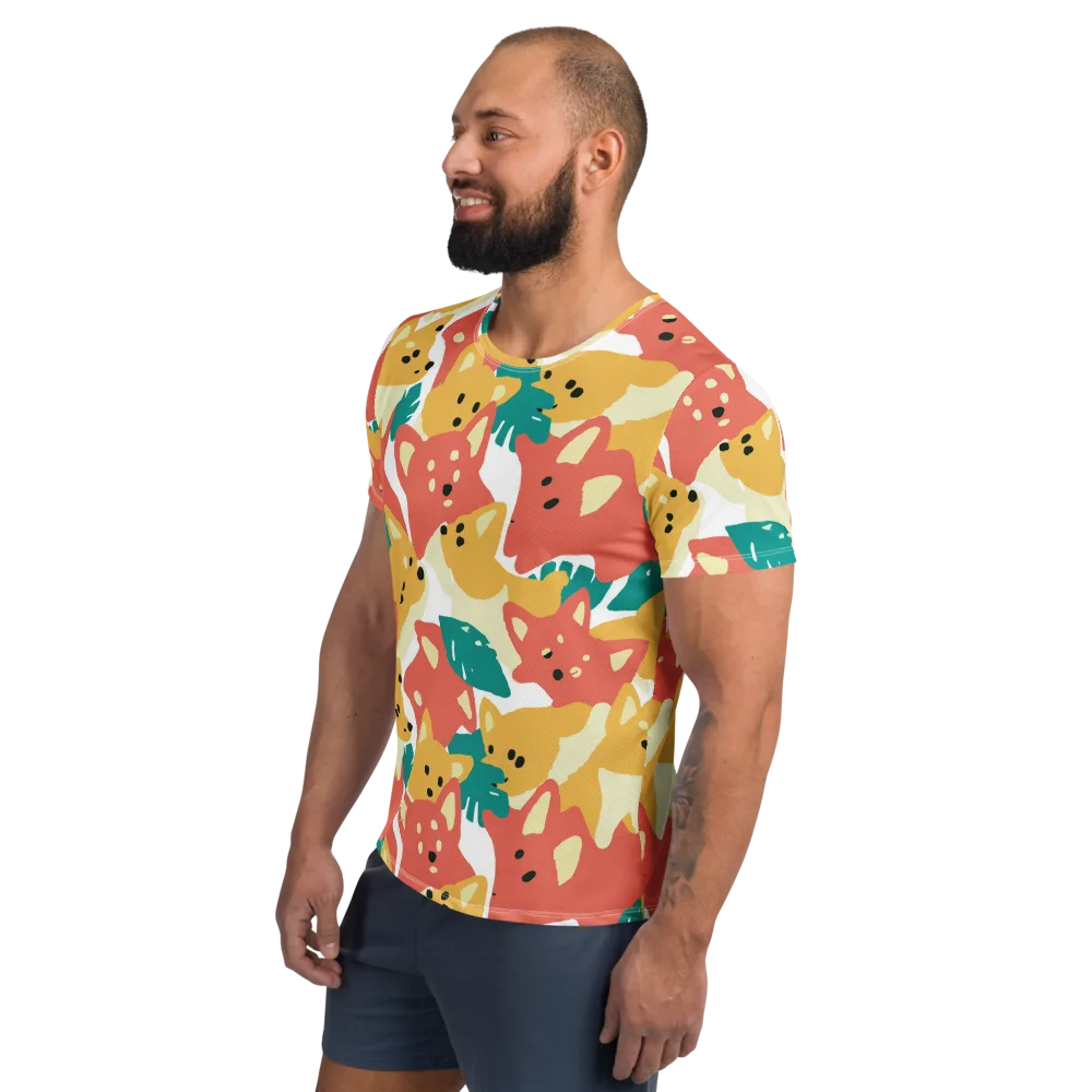 Purrfect Palette on Men's Athletic T-Shirt — Left