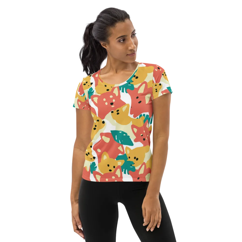 Purrfect Palette on Women's Athletic T-Shirt — Front