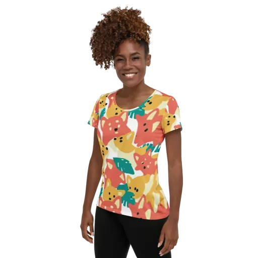 Purrfect Palette on a Women's Athletic T-Shirt