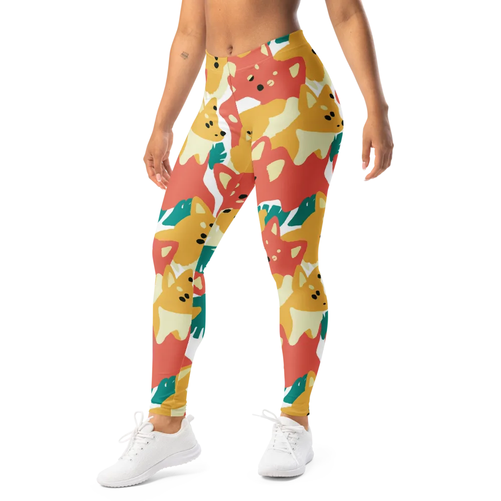 Purrfect Palette on Leggings — Left Front