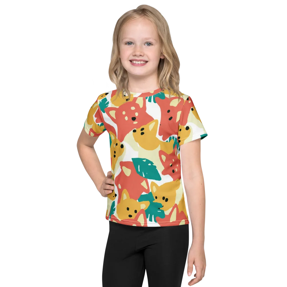 Purrfect Palette on Kids Crew Neck T-Shirt — Front
