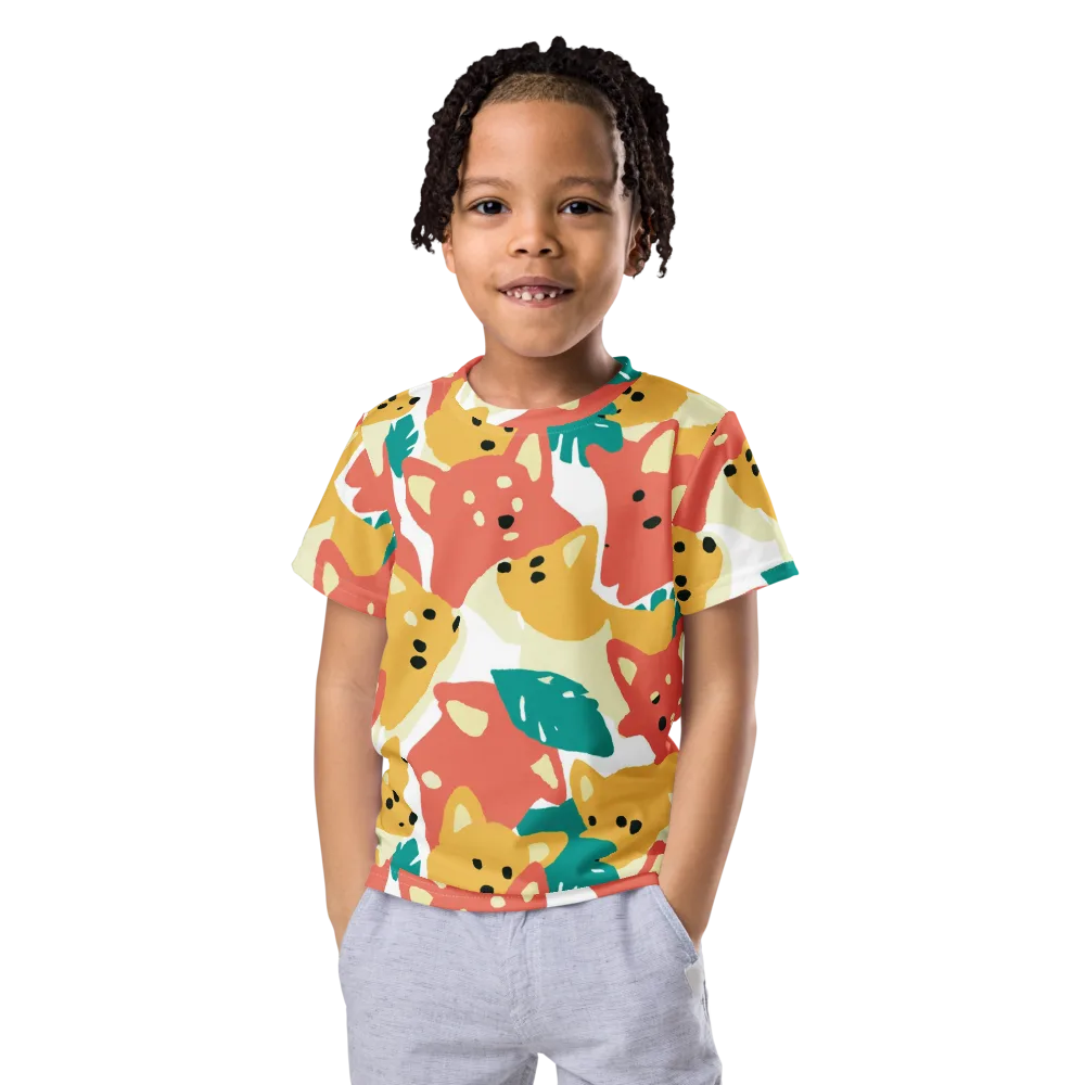 Purrfect Palette on Kids Crew Neck T-Shirt — Front