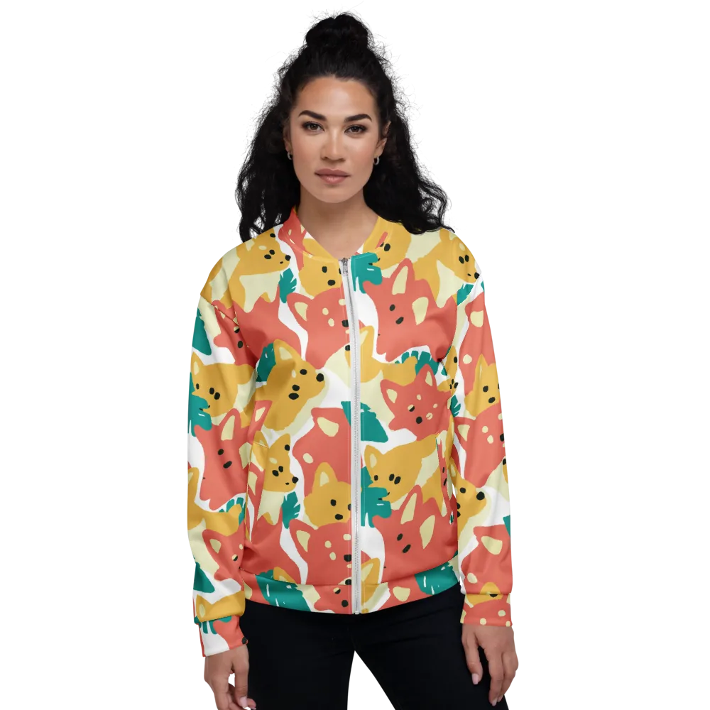 Purrfect Palette on Bomber Jacket — Front
