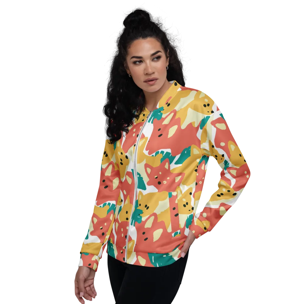 Purrfect Palette on Bomber Jacket — Left