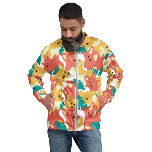 Purrfect Palette on a Bomber Jacket