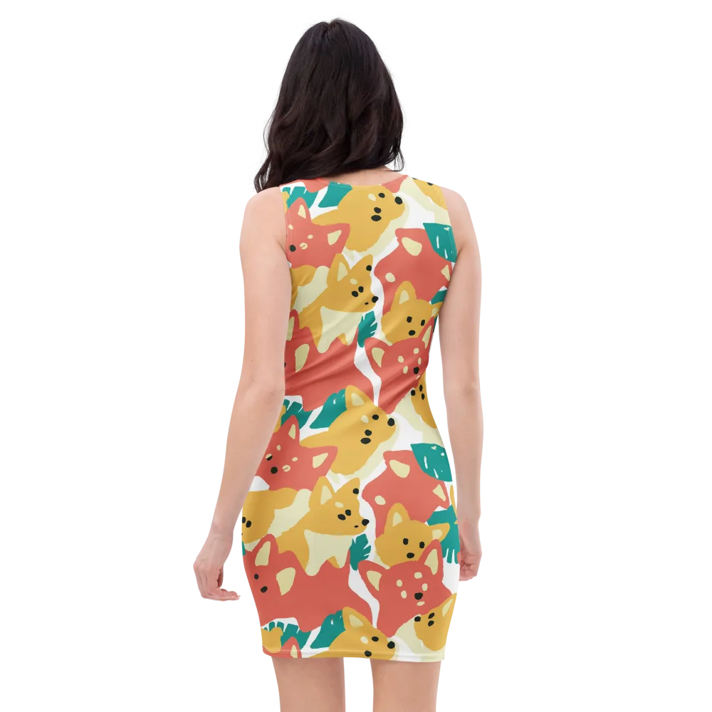 Purrfect Palette on Bodycon Dress — Back