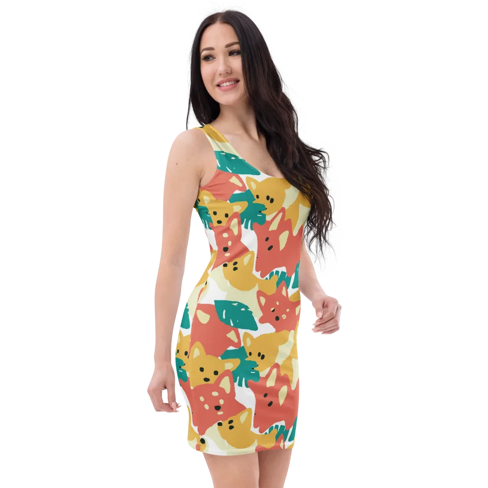 Purrfect Palette on Bodycon Dress — Right Front