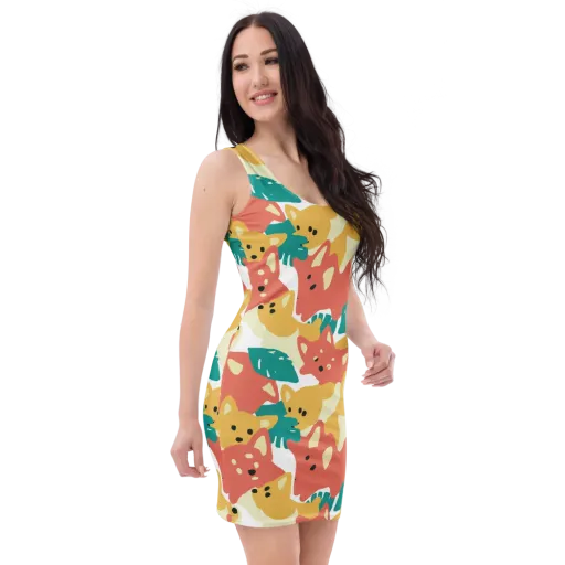 Purrfect Palette on a Bodycon Dress