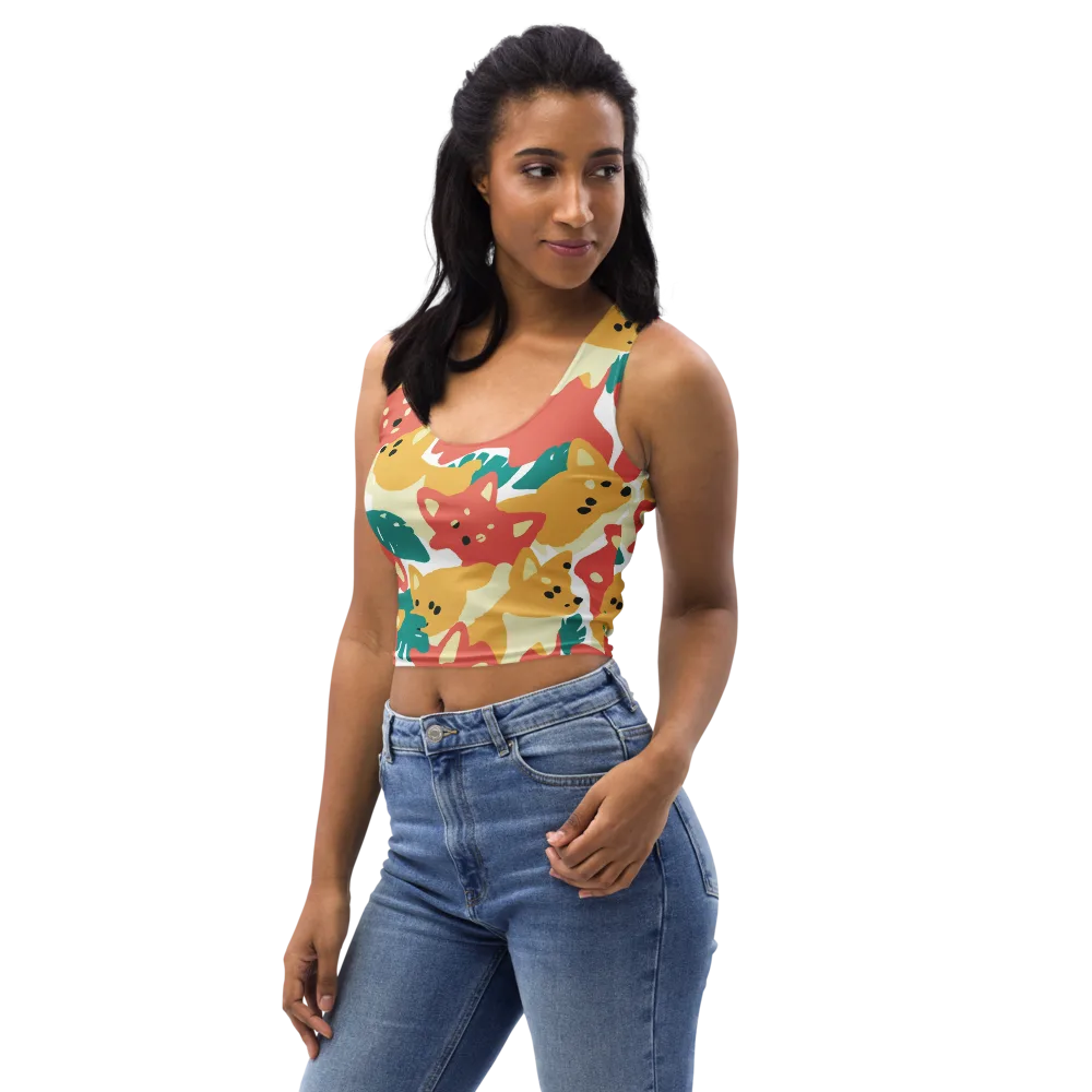 Purrfect Palette on Crop Top — Left Front