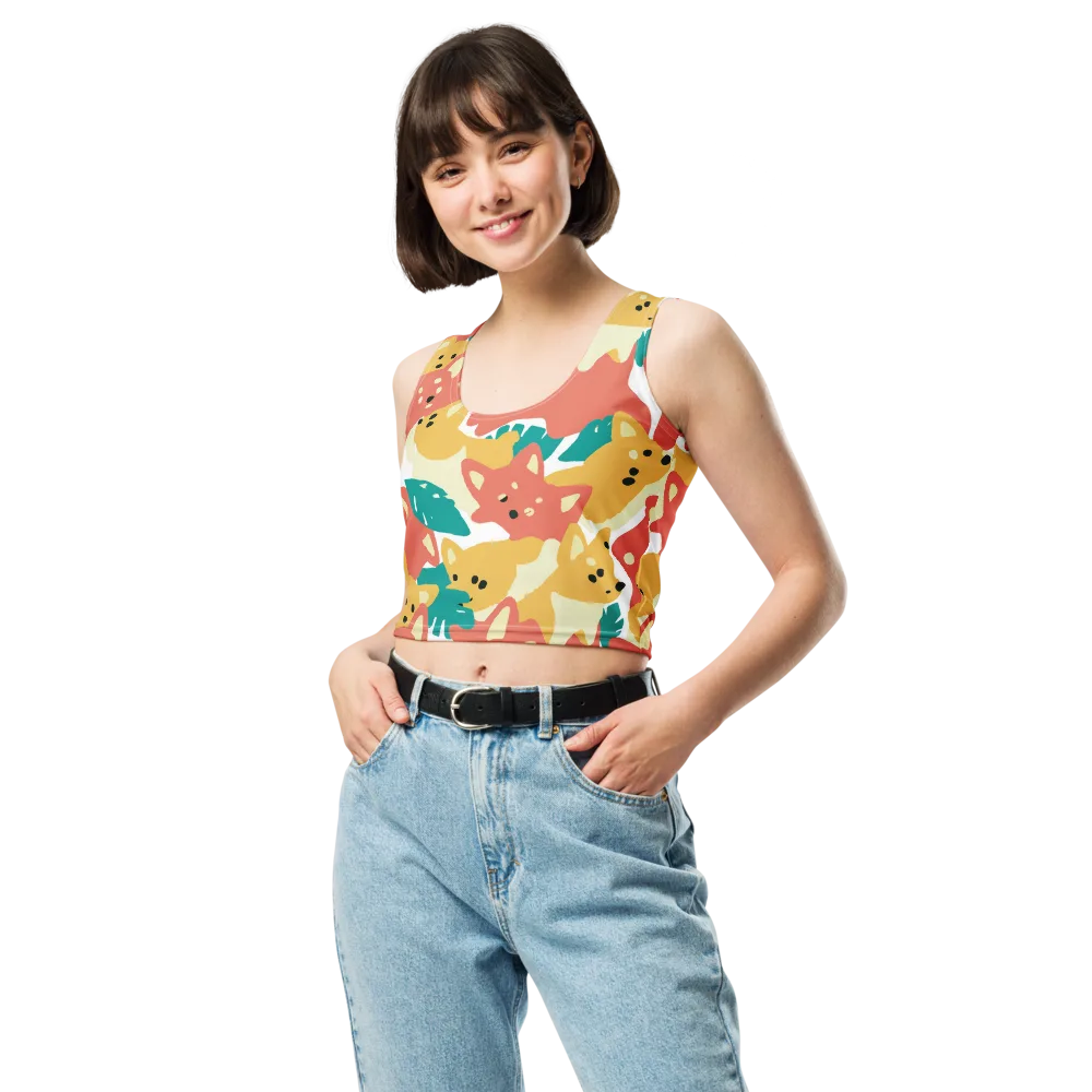 Purrfect Palette on Crop Top — Front