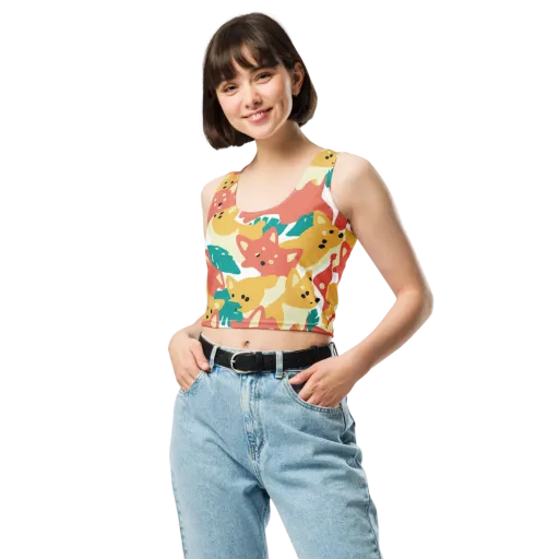 Purrfect Palette on a Crop Top