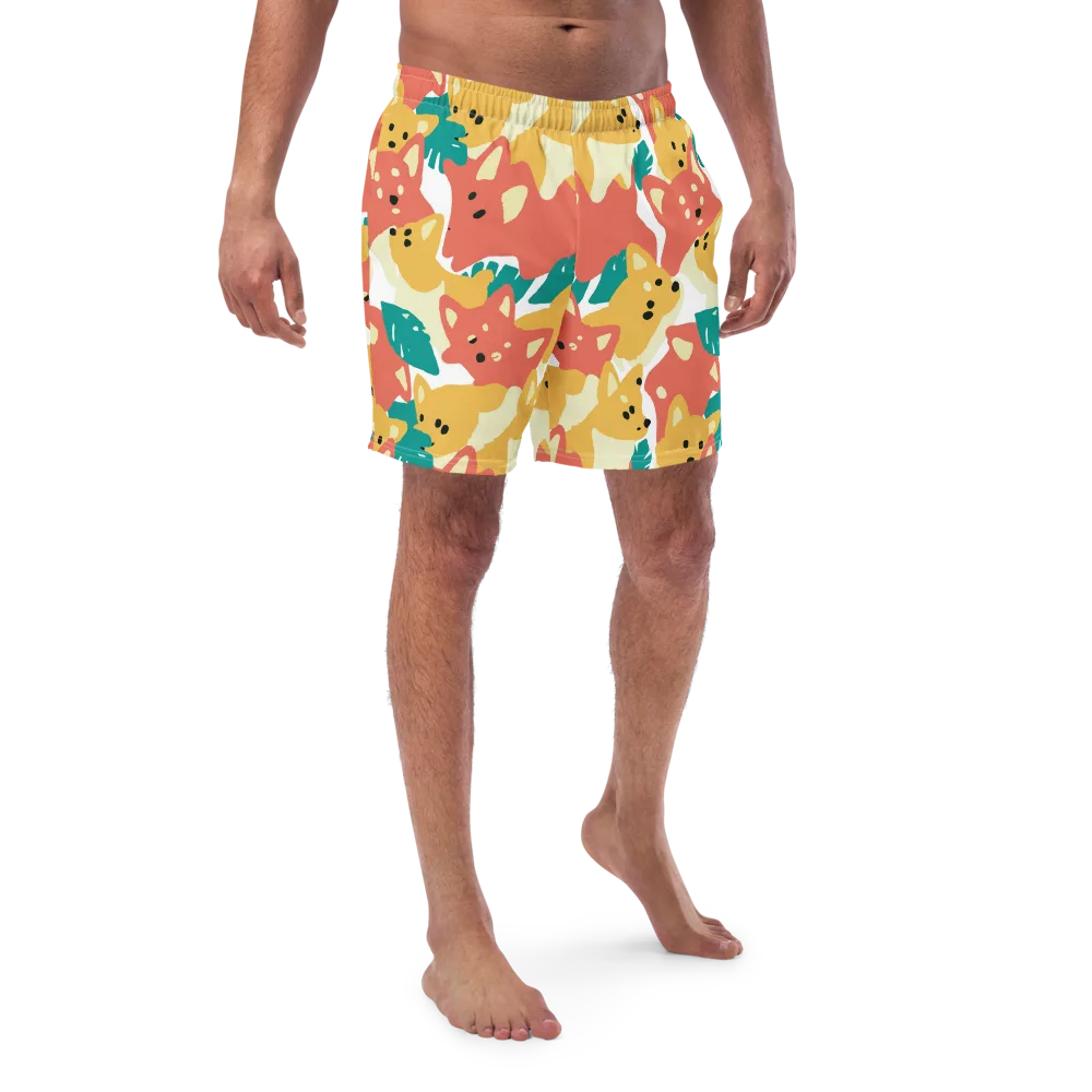 Purrfect Palette on Swim Trunks — Front
