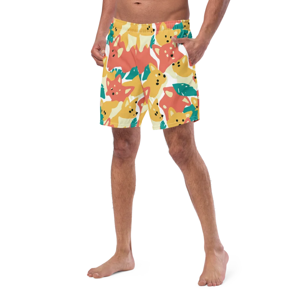 Purrfect Palette on Swim Trunks — Left Front