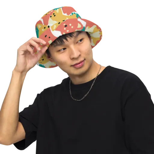 Purrfect Palette on a Reversible Bucket Hat