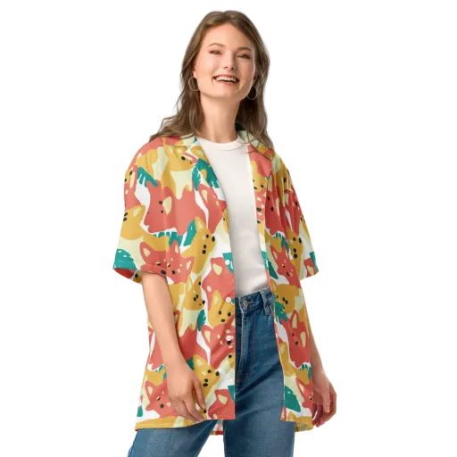 Purrfect Palette on a Button Shirt
