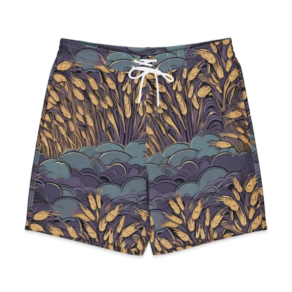 Lavender Harvest on Men's Board Shorts — Front