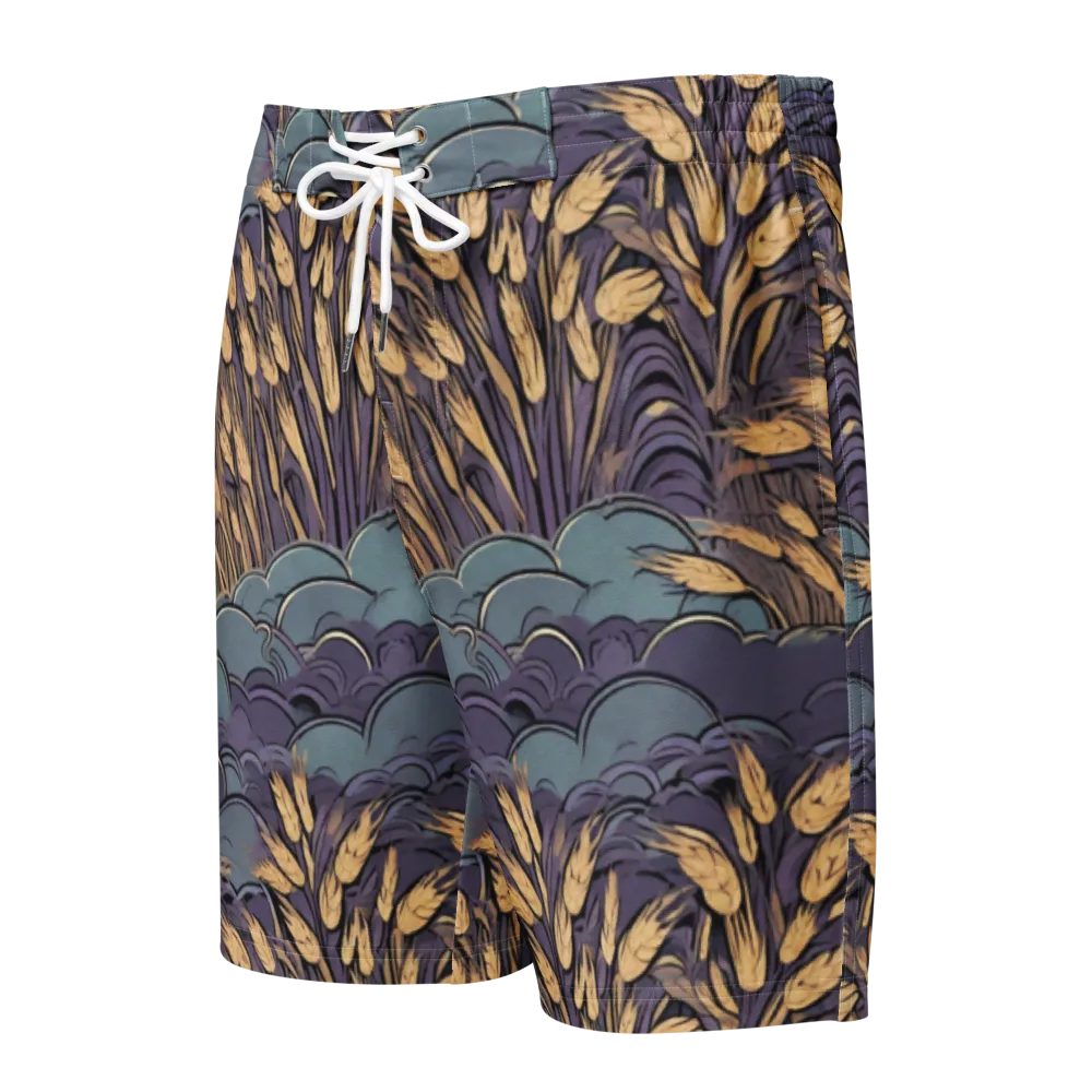 Lavender Harvest on Men's Board Shorts — Front