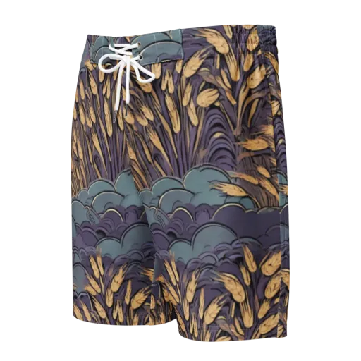 Lavender Harvest on a Men's Board Shorts
