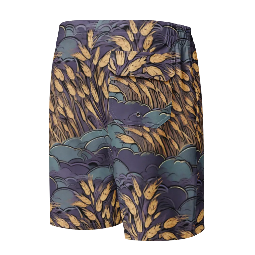 Lavender Harvest on Men's Board Shorts — Back