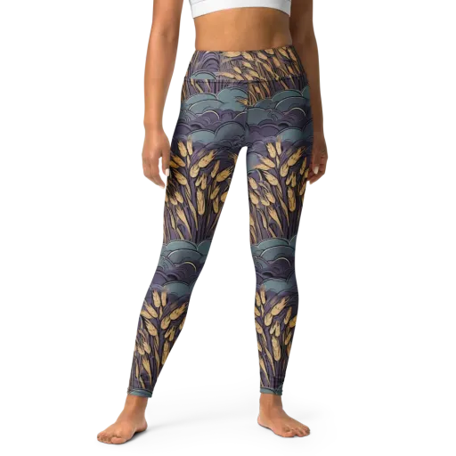 Lavender Harvest on a Yoga Leggings