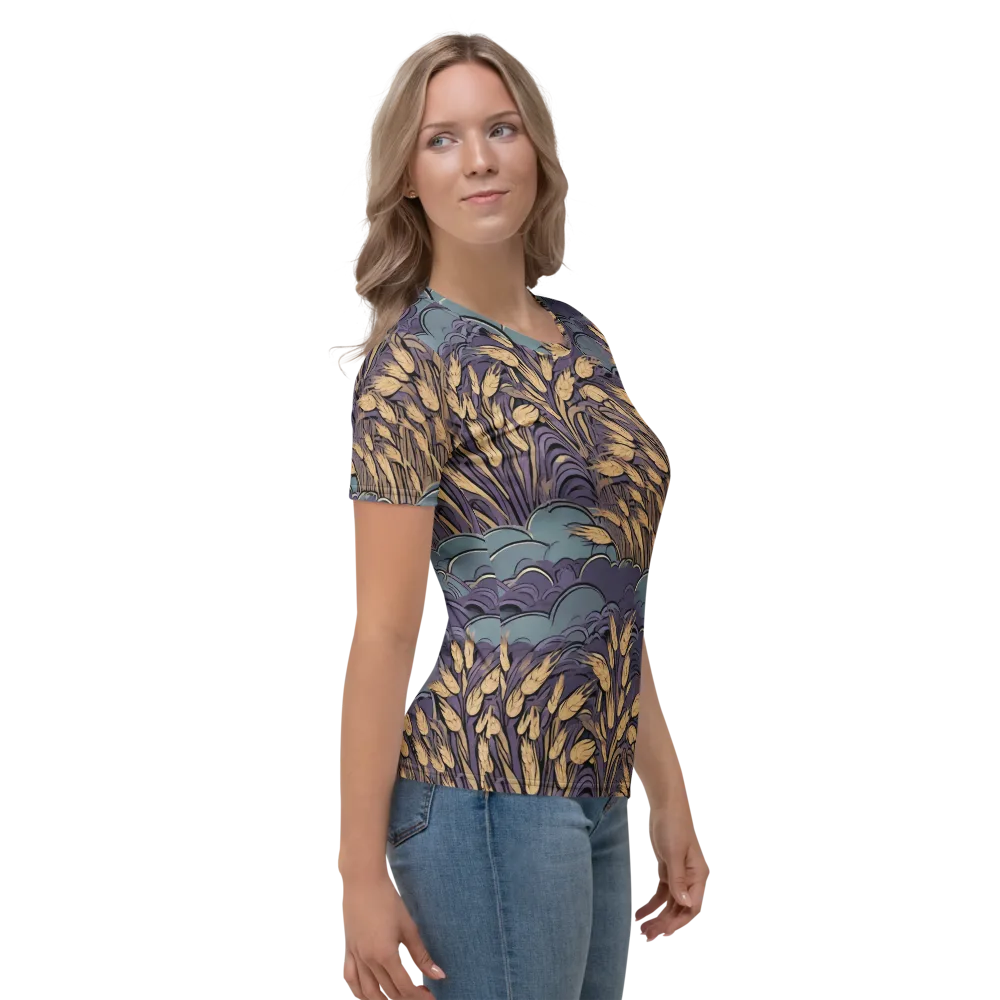 Lavender Harvest on Women's Crew Neck T-Shirt — Right